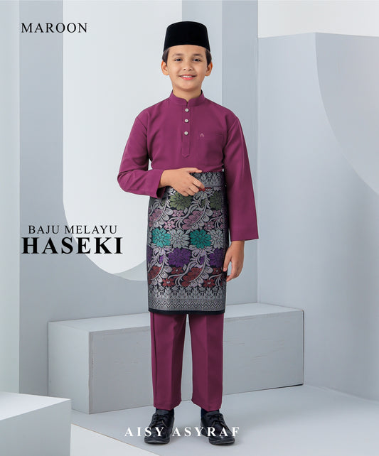 Baju Melayu Haseki Kids - Magenta