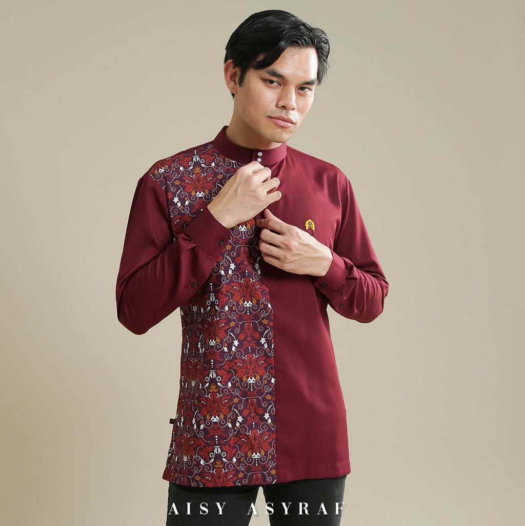 Kurta Nabeela - Kod 12 (Maroon Abstrak)