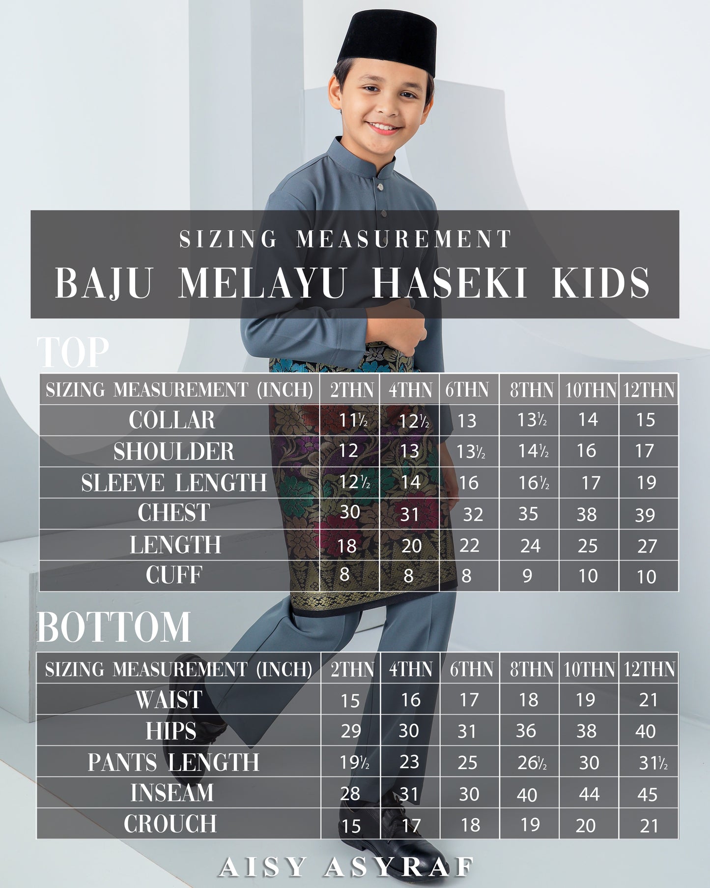 Baju Melayu Haseki Kids - Brick Orange