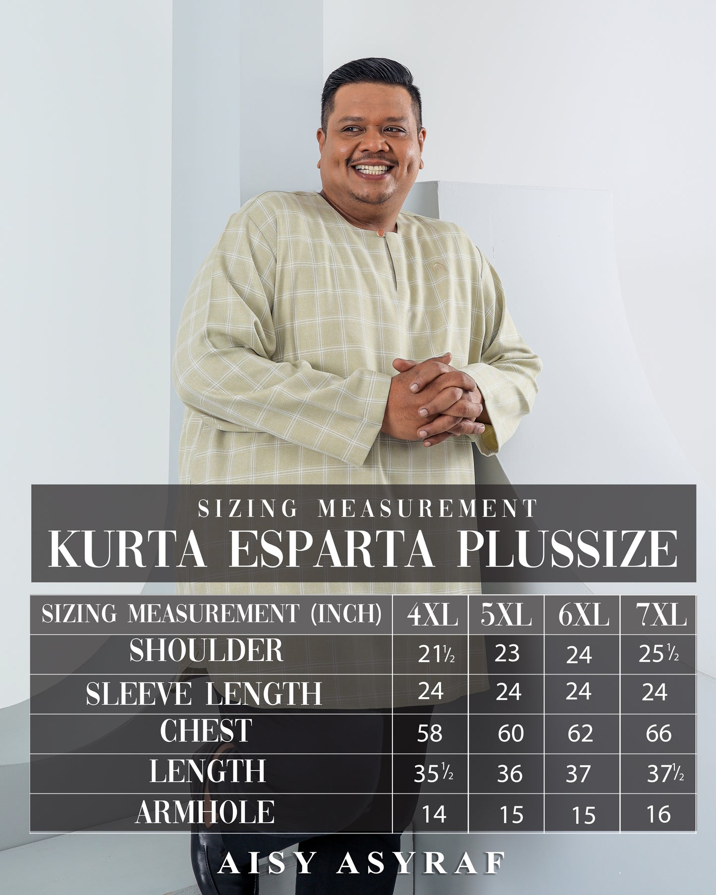 Kurta Esparta Plussize - Navy Blue