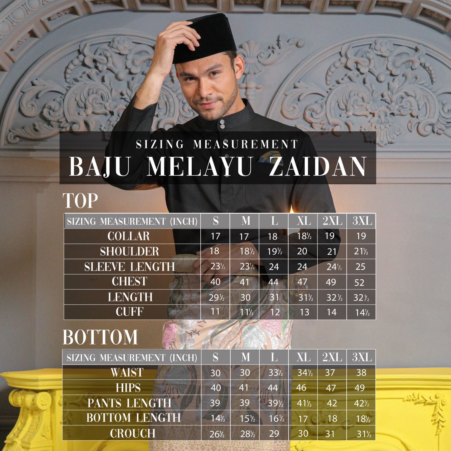 Baju Melayu Zaidan - Dark Brown