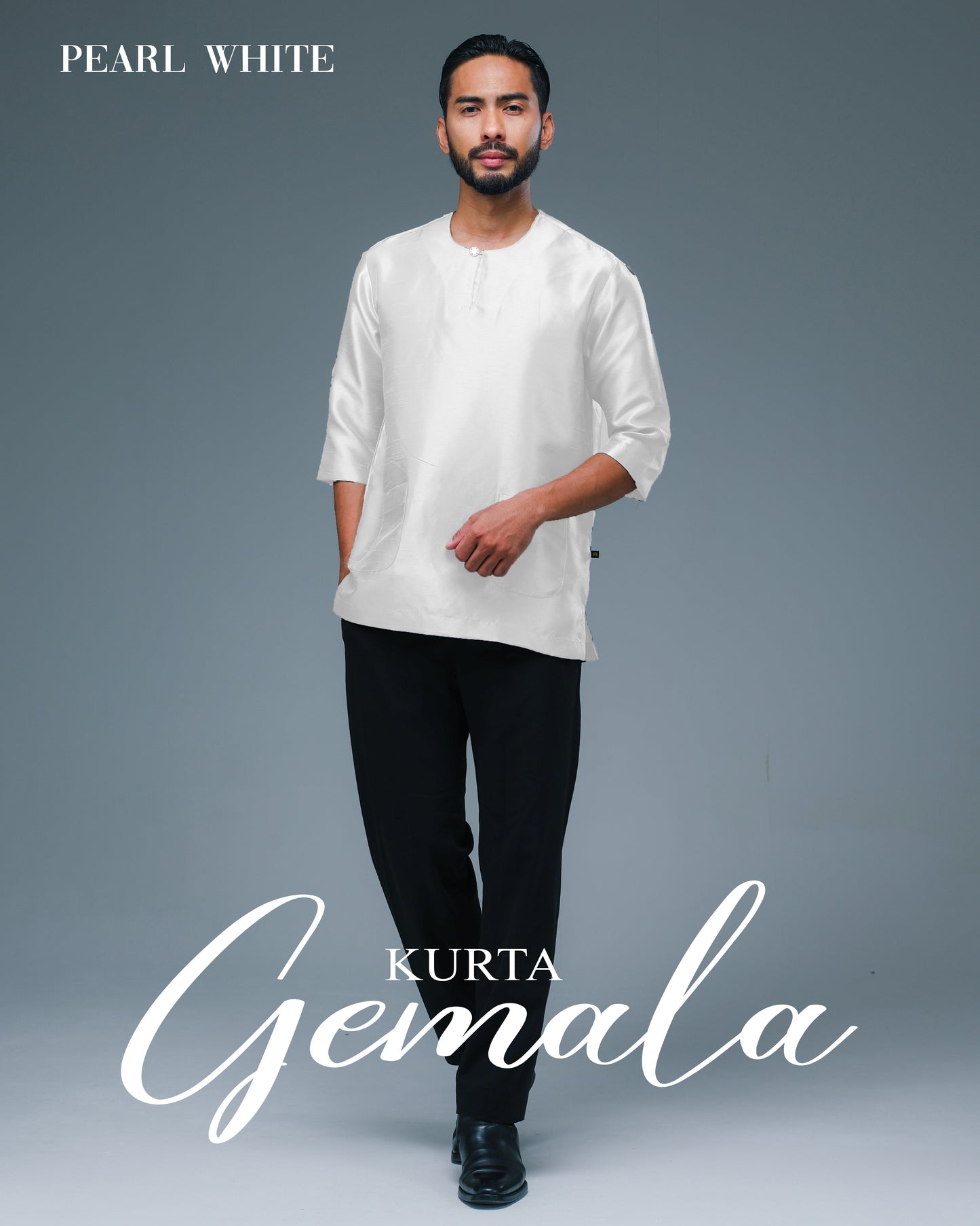 Kurta Gemala - Pearl White