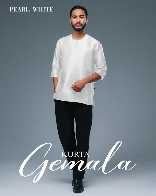 Kurta Gemala - Pearl White