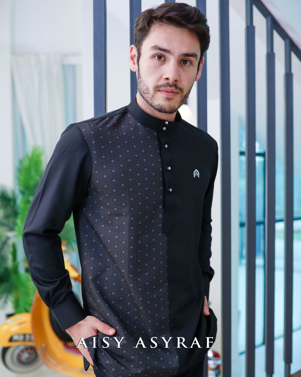 Kurta Nabeela - Black Grey