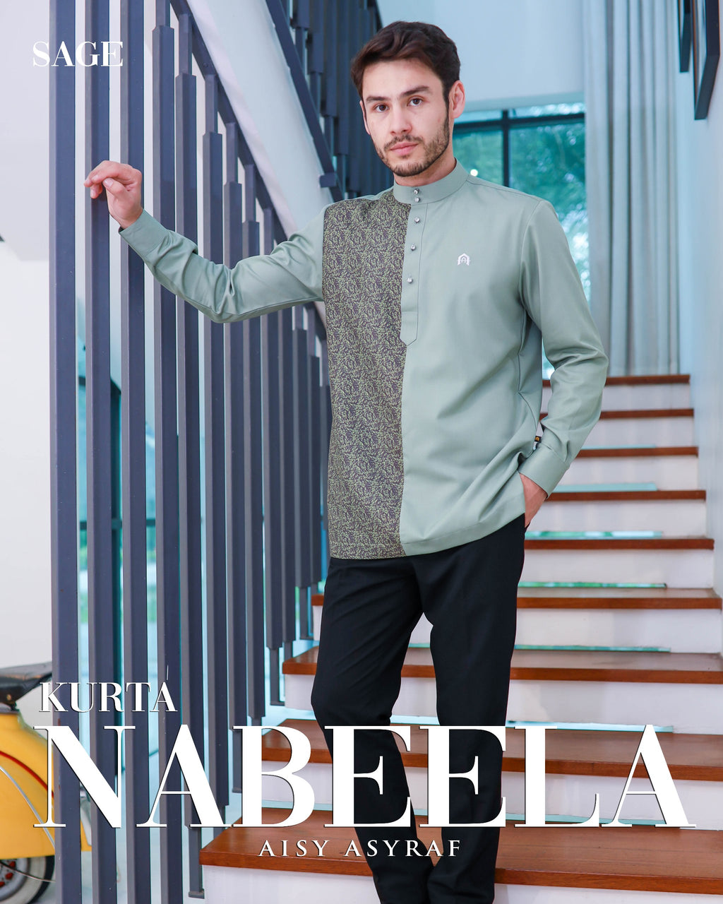 Kurta Nabeela - Sage