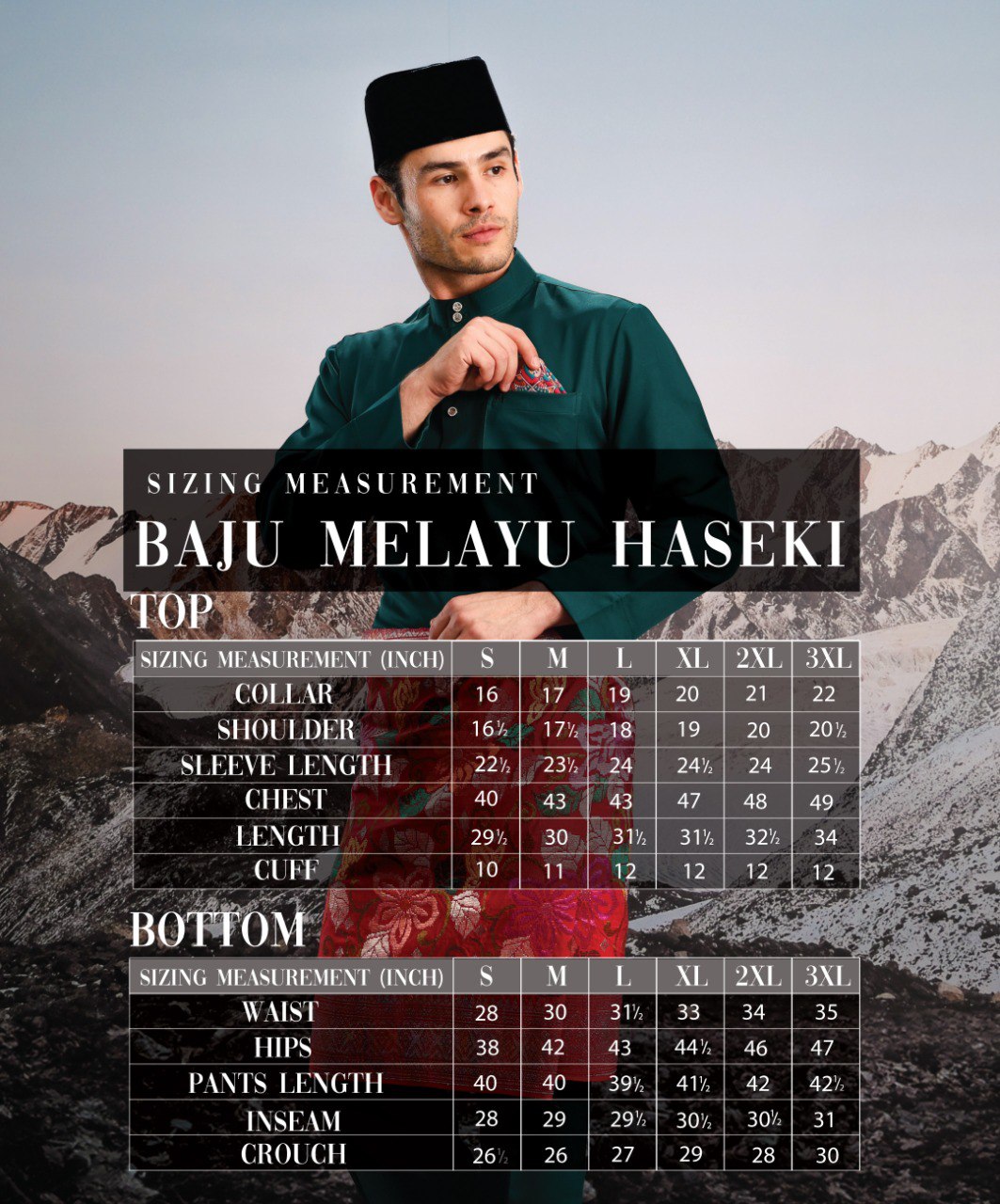 Baju Melayu Haseki - Pastel Pink