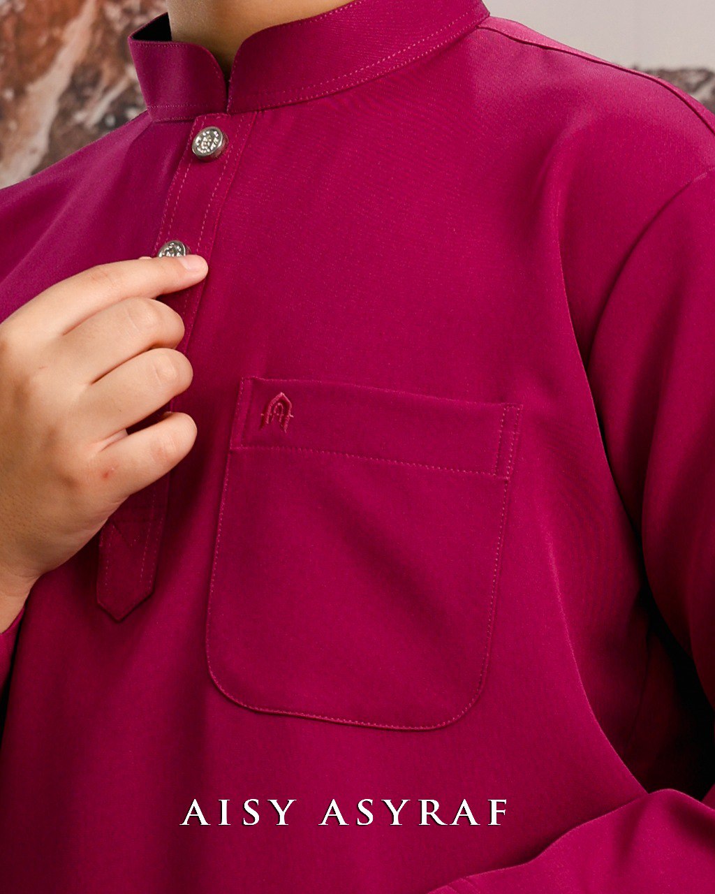 Baju Melayu Haseki Kids - Magenta