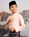 Baju Melayu Haseki Kids - Peach