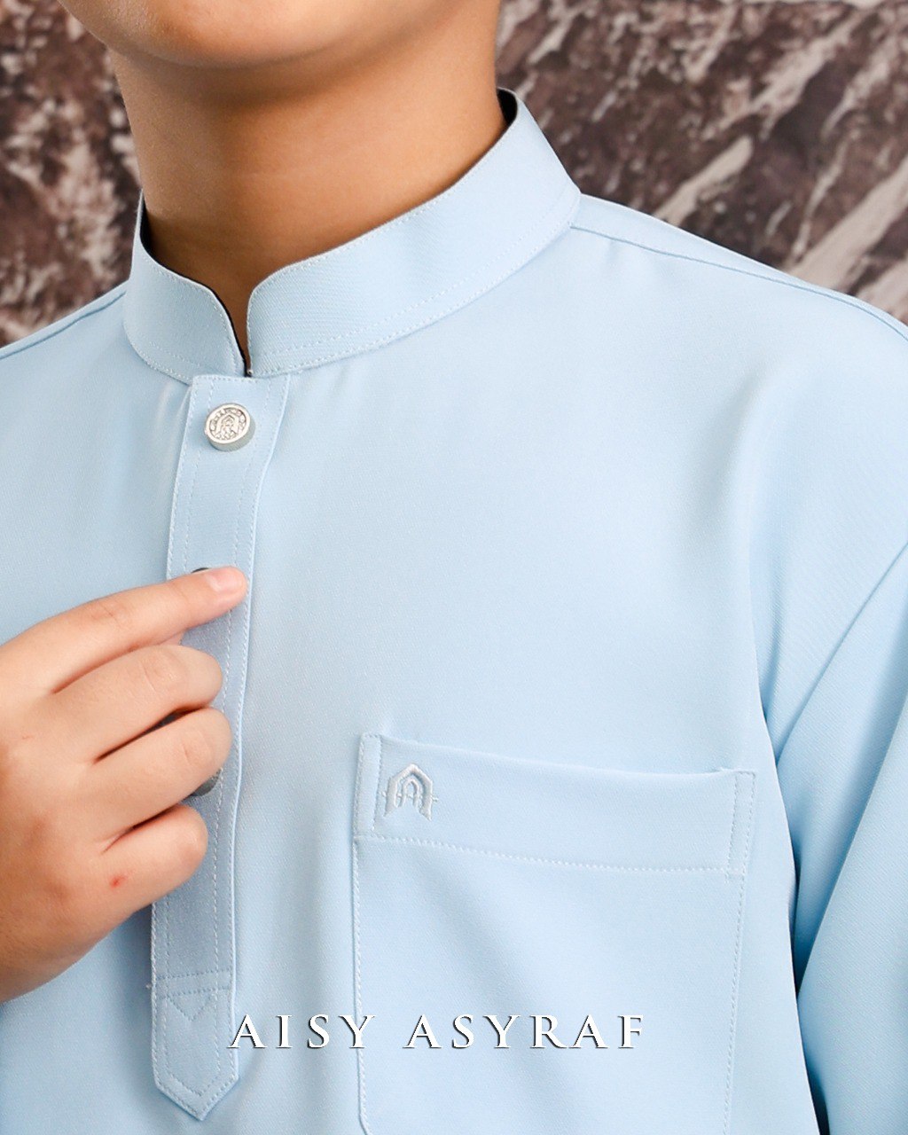 Baju Melayu Haseki Kids - Cinderella Blue