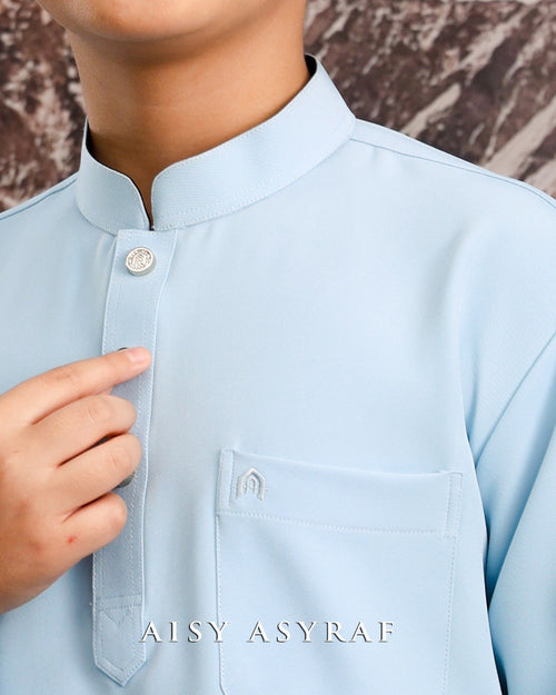 Baju Melayu Haseki Kids - Cinderella Blue