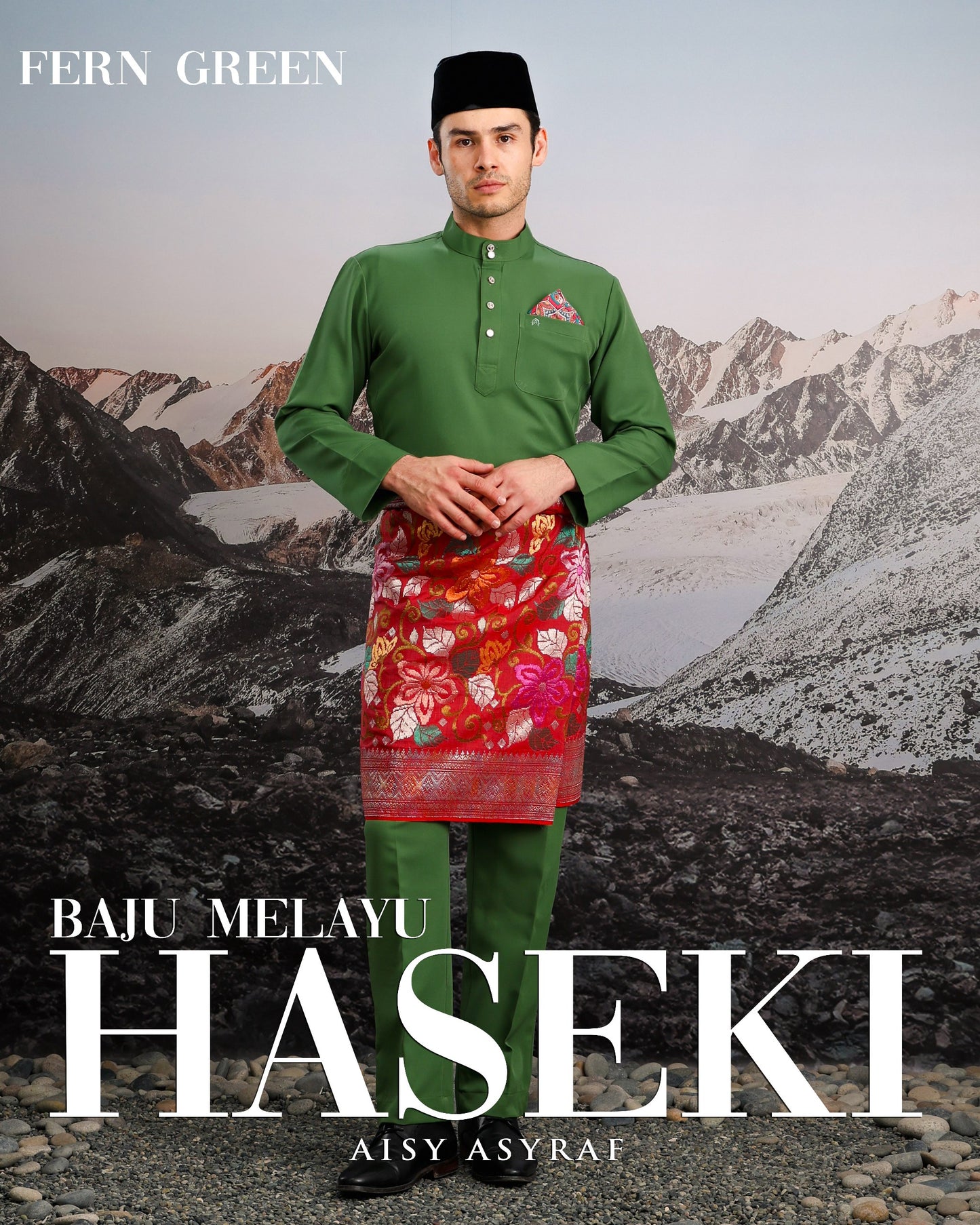 Baju Melayu Haseki - Fern Green