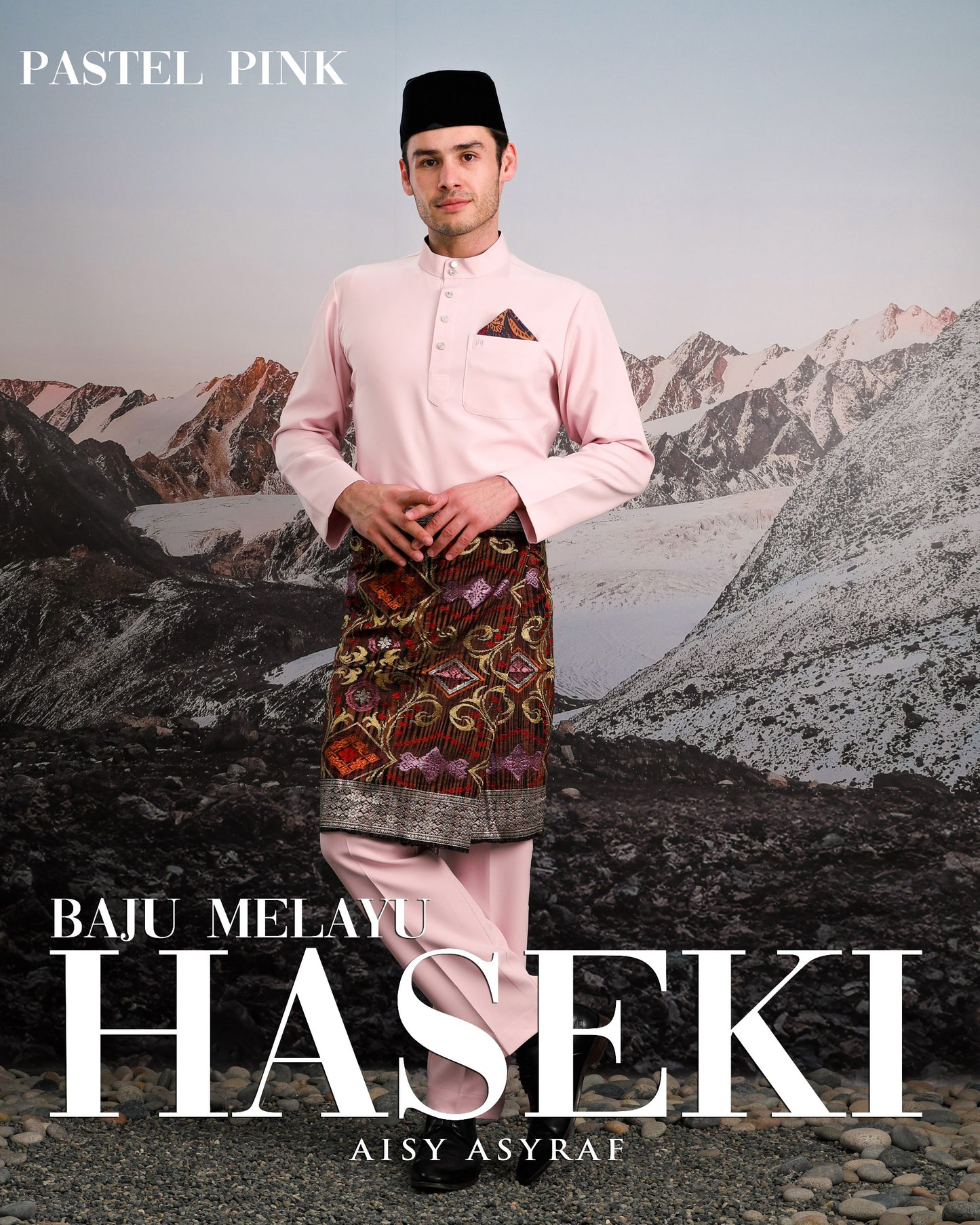 Baju Melayu Haseki - Pastel Pink
