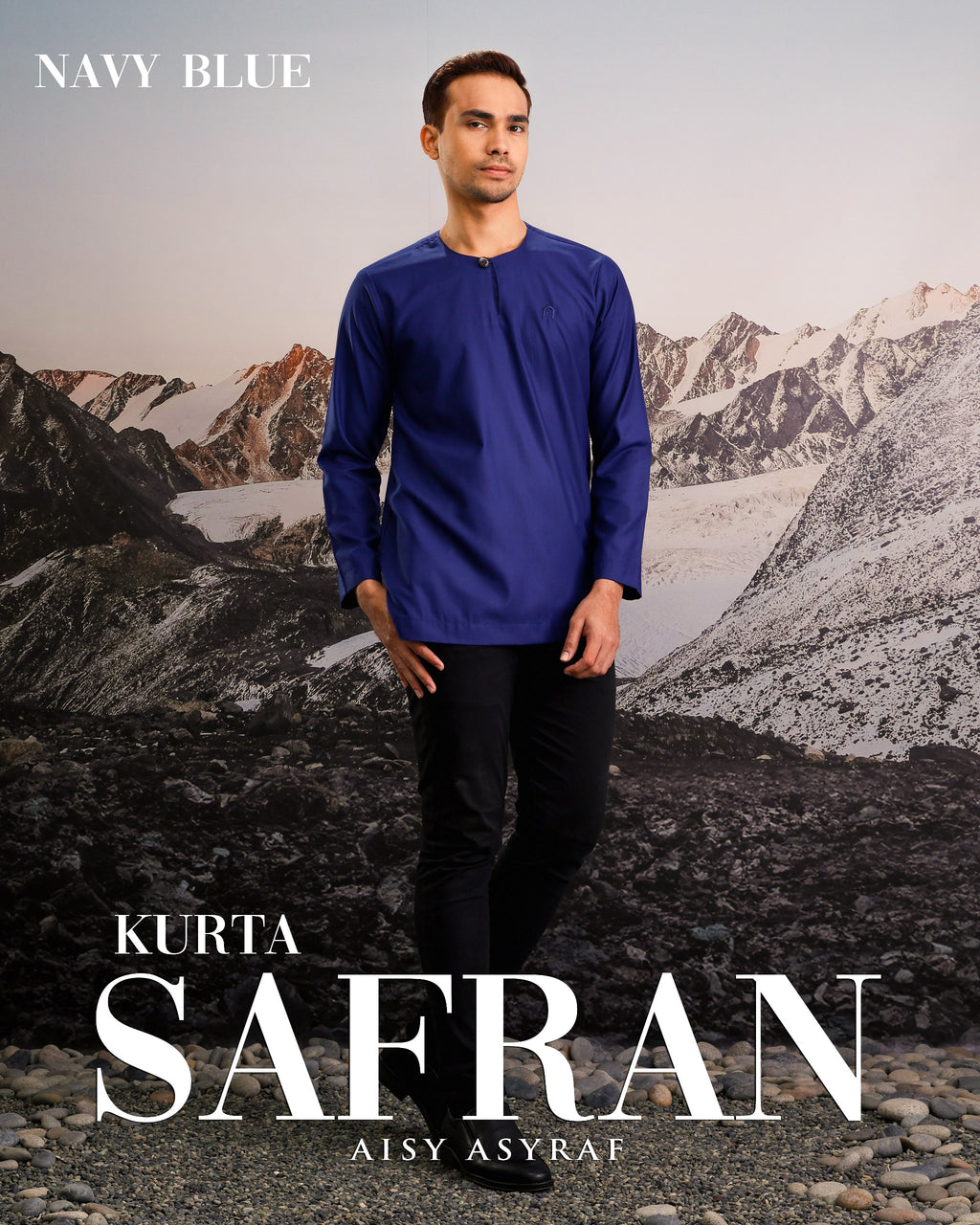 Kurta Safran - Navy Blue