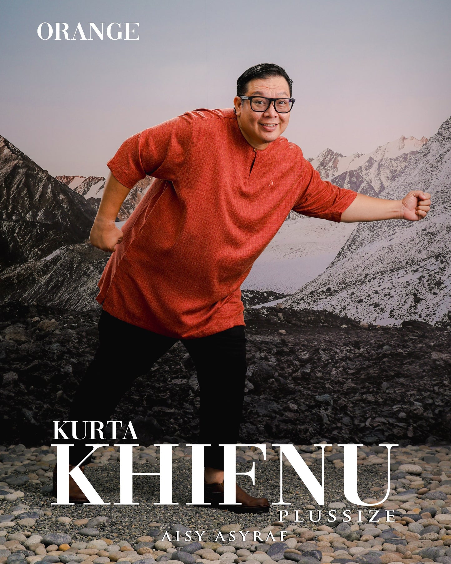 Kurta Khifnu Plussize - Orange
