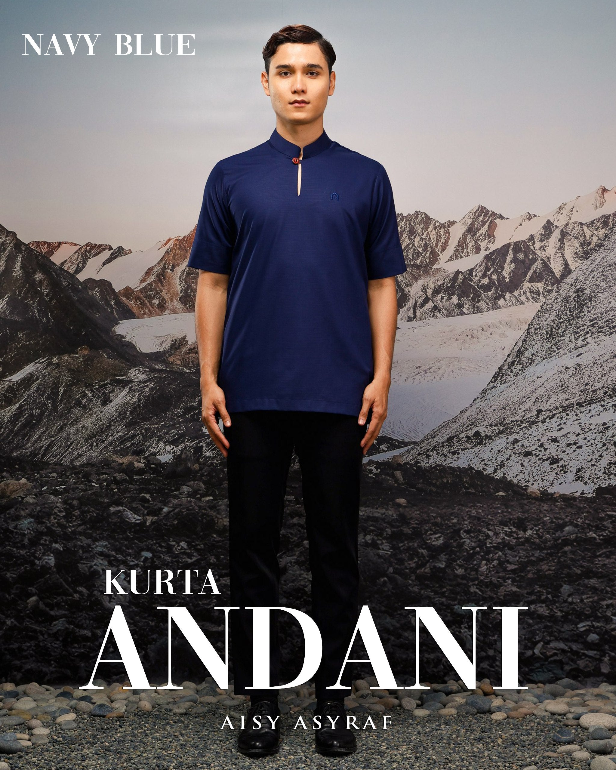Kurta Andani - Navy Blue