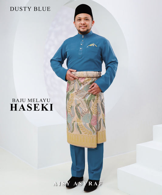 Baju Melayu Haseki - Dusty Blue