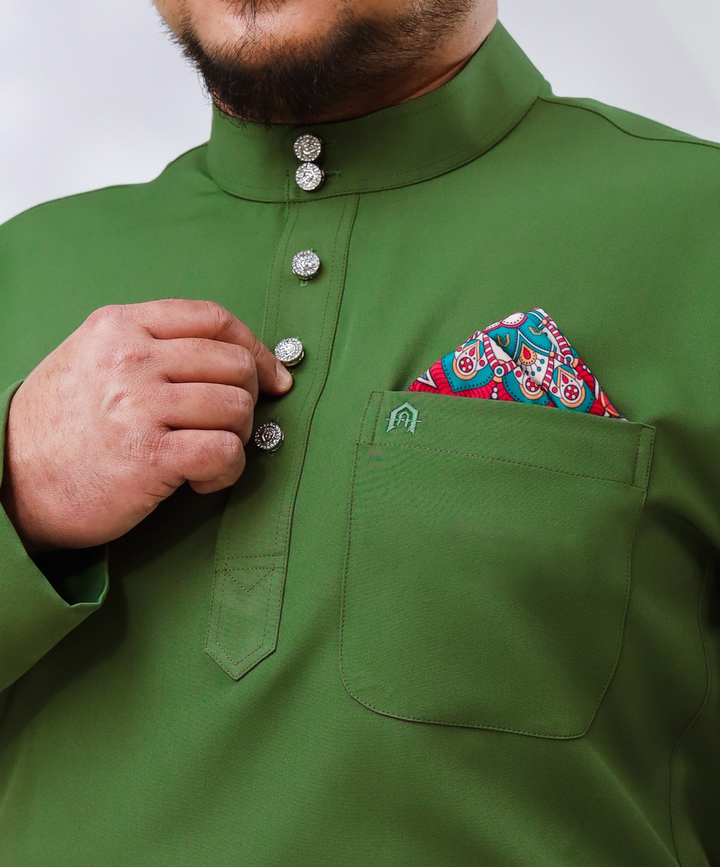 Baju Melayu Haseki - Fern Green