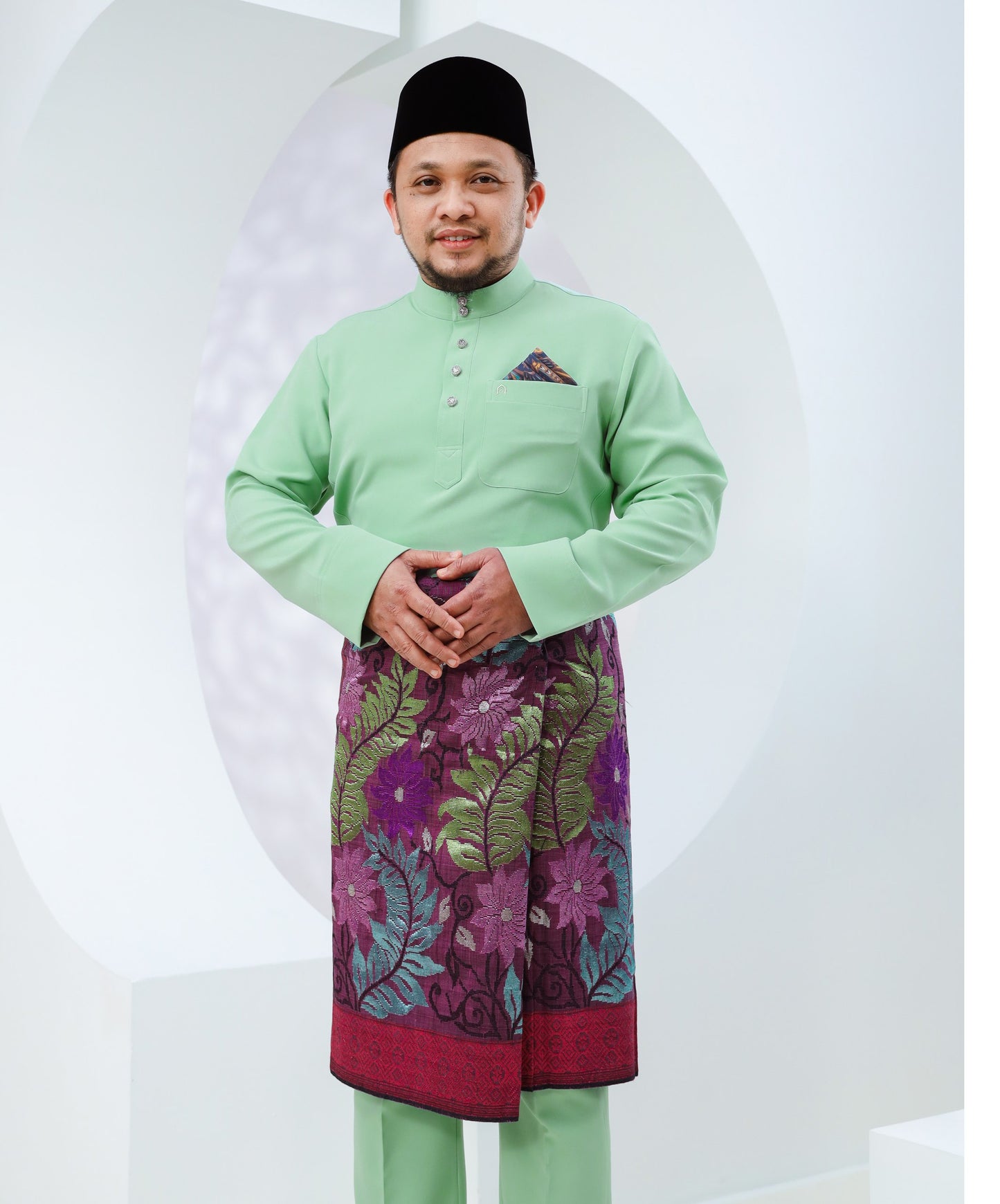 Baju Melayu Haseki - Pastel Mint