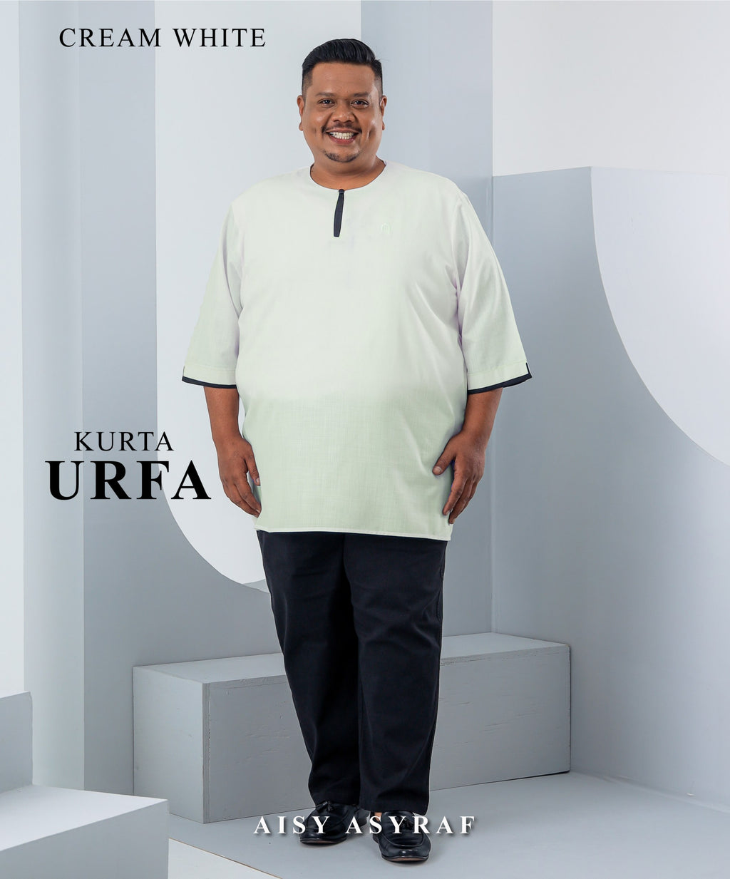 Kurta Urfa Plussize - Cream White