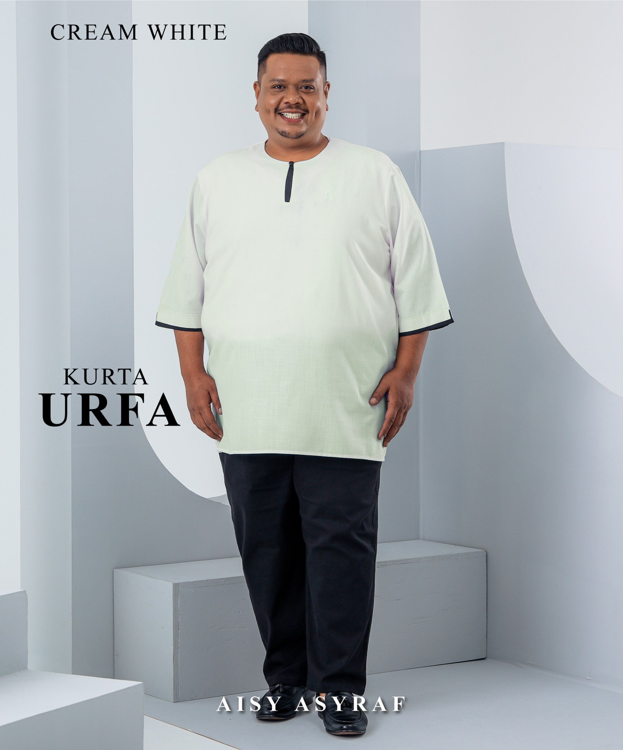 Kurta Urfa Plussize - Cream White