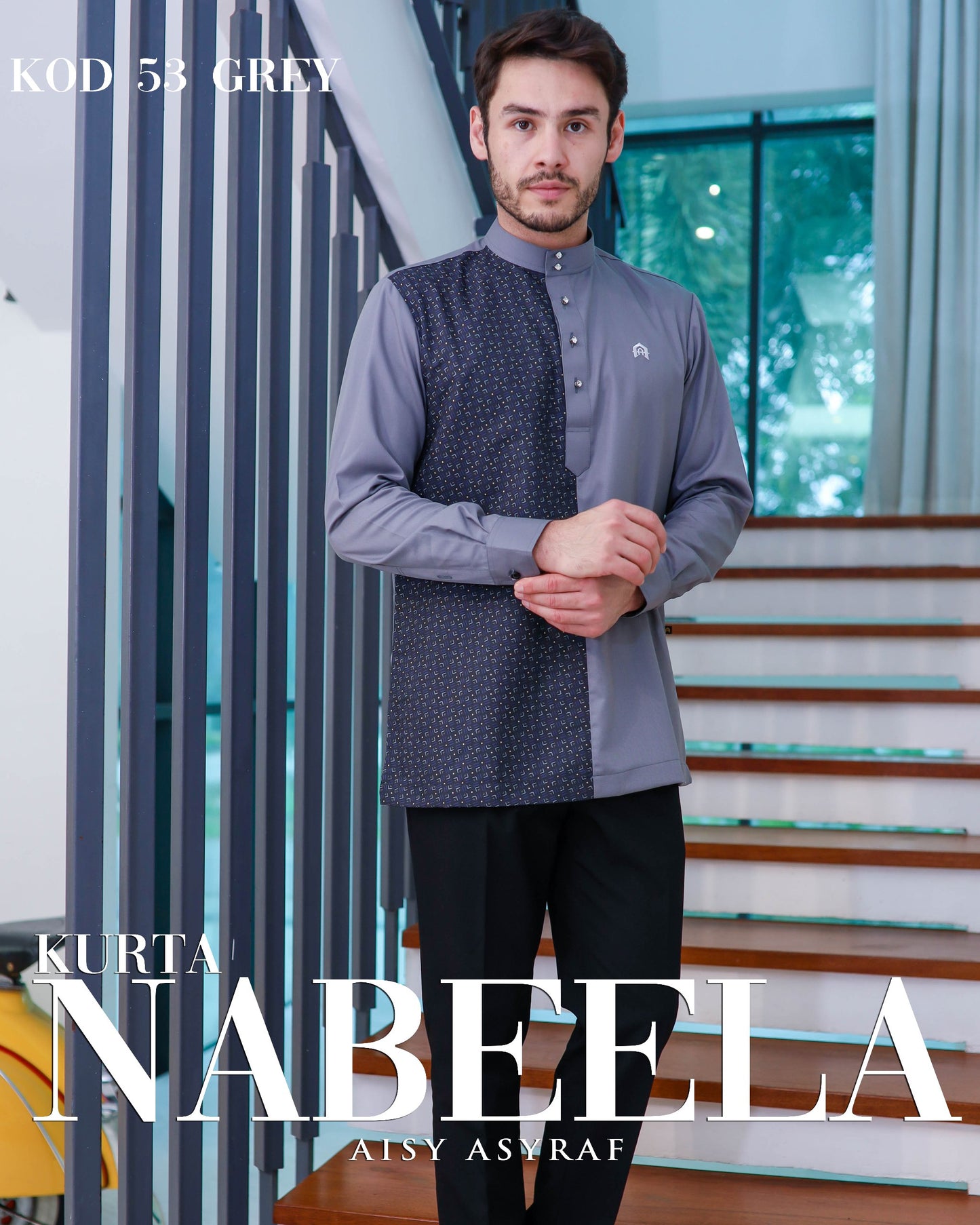 Kurta Nabeela Raya - Kod 53 (Grey)