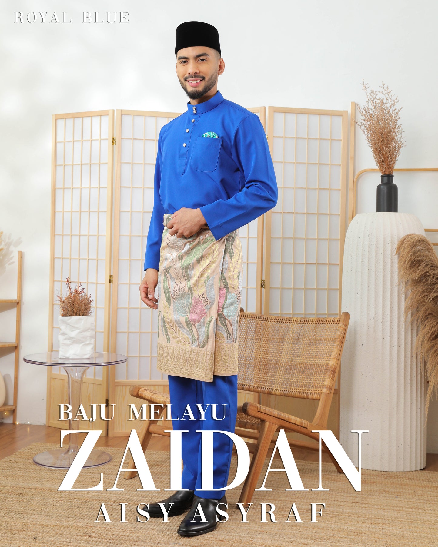 Baju Melayu Zaidan - Royal Blue