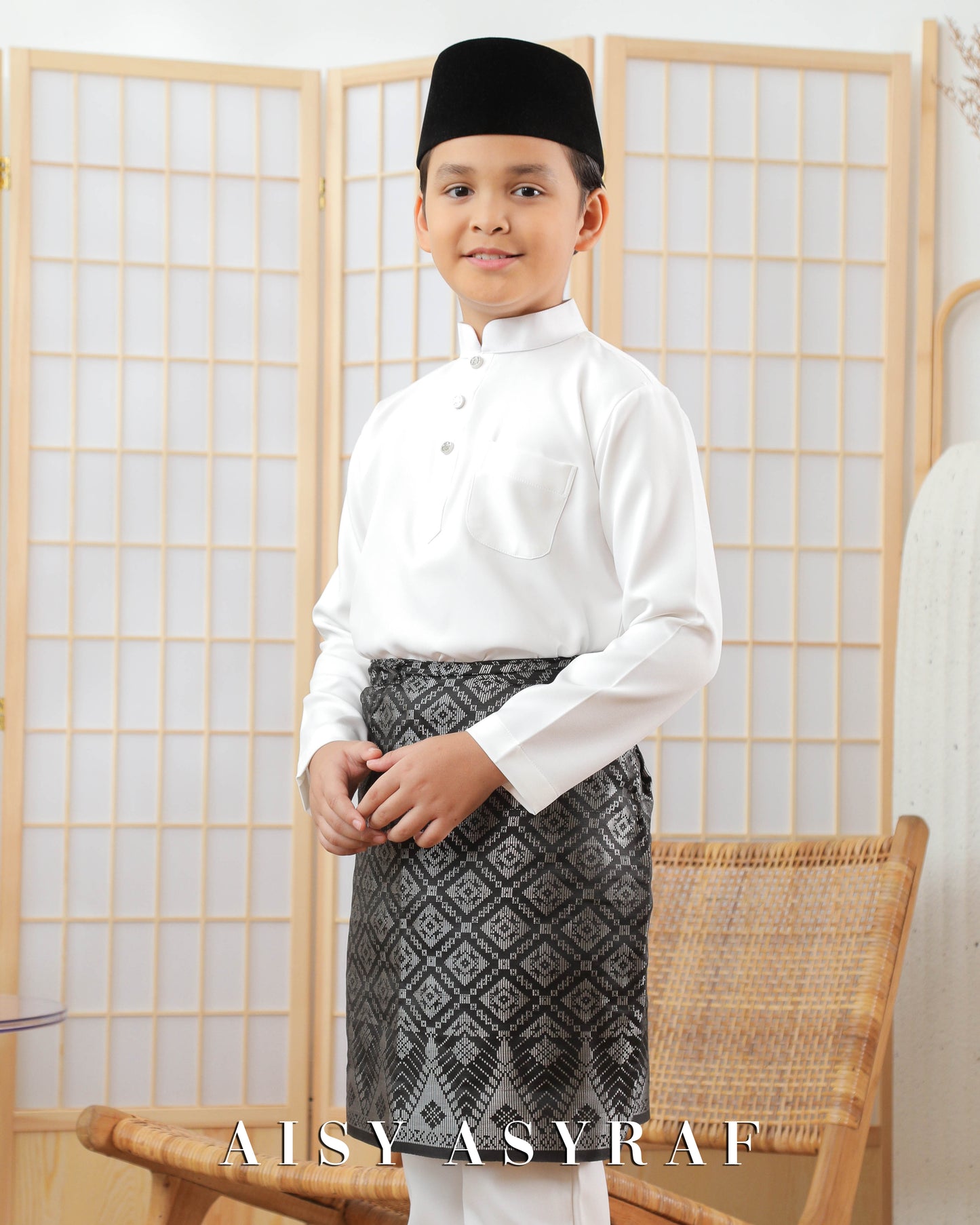 Baju Melayu Zaidan Kids - White