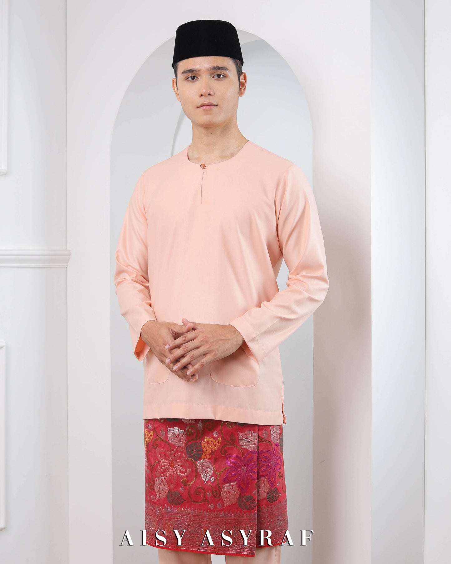 Baju Melayu Reyza - Peach