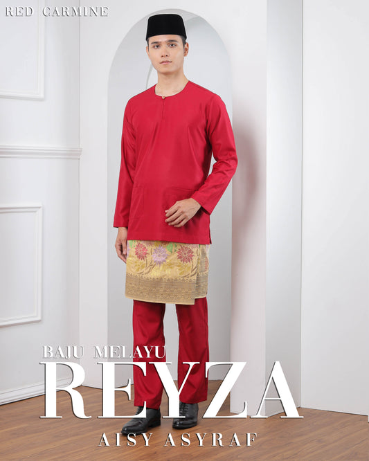 Baju Melayu Reyza - Red Carmine