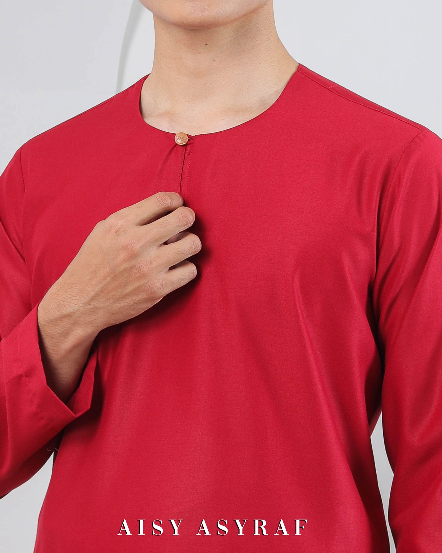 Baju Melayu Reyza - Red Carmine