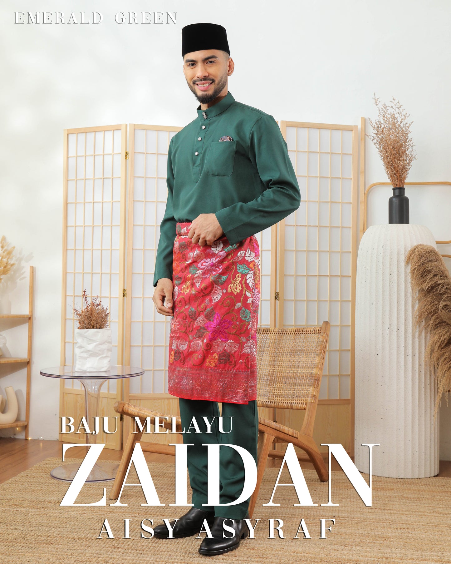 Baju Melayu Zaidan - Emerald Green