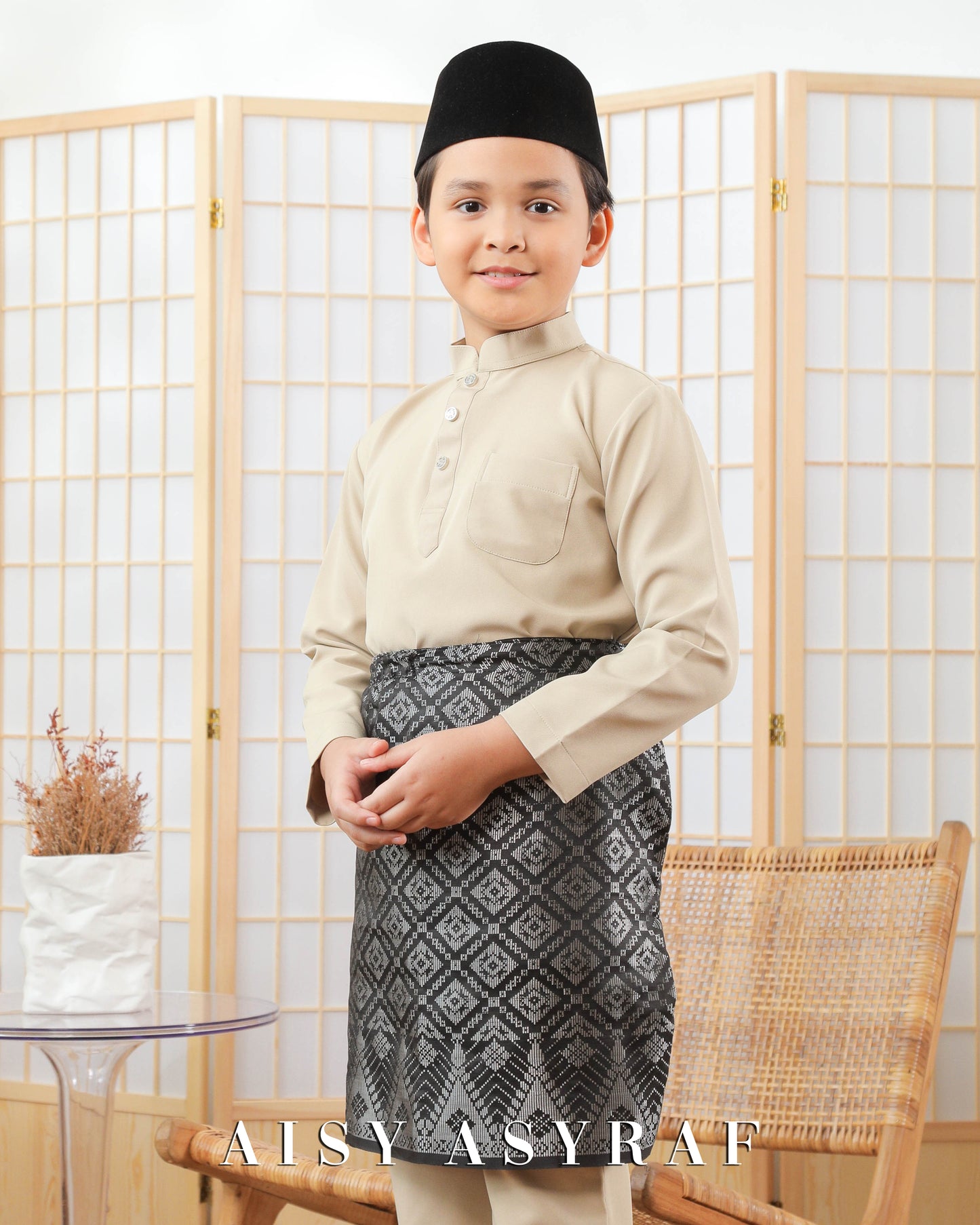 Baju Melayu Zaidan Kids - Nude