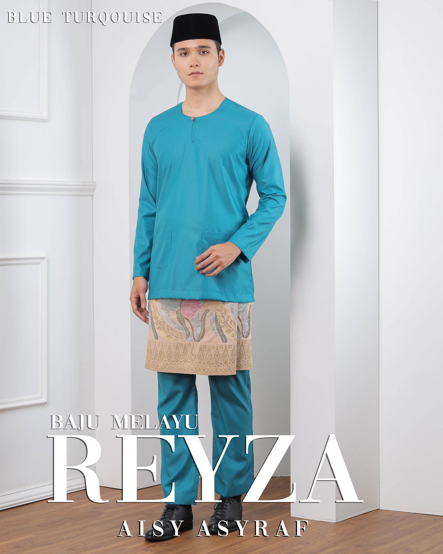 Baju Melayu Reyza - Blue Turqouise