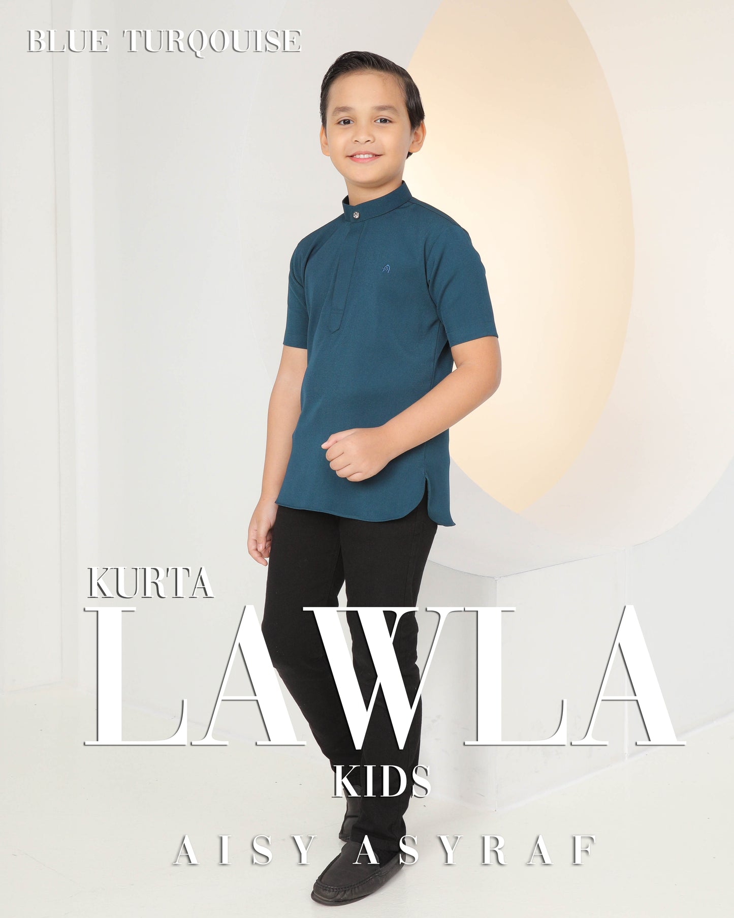 Kurta Lawla Kids - Blue Turqouise