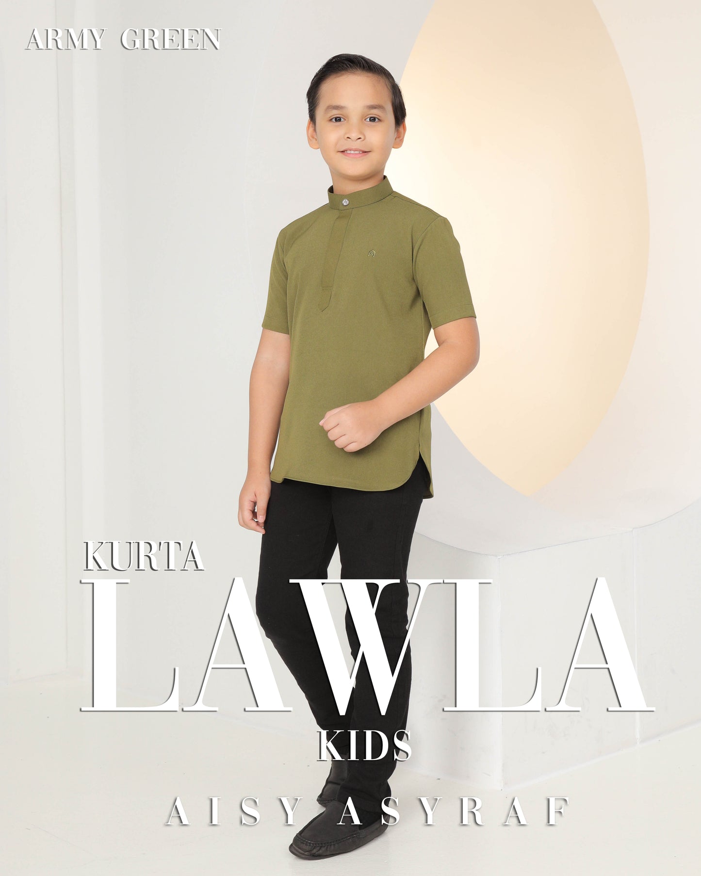 Kurta Lawla Kids - Army Green