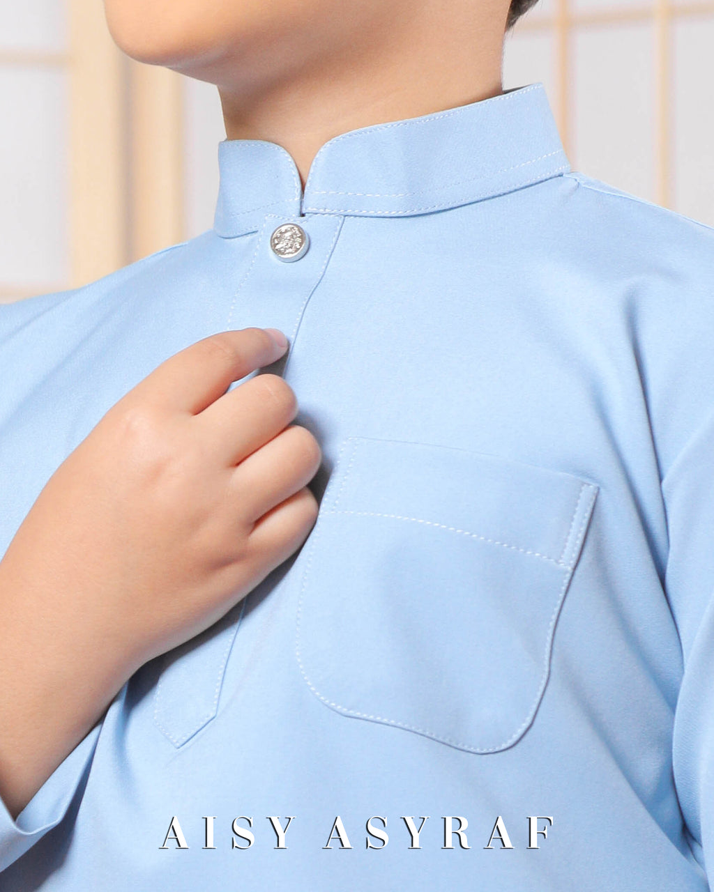 Baju Melayu Zaidan Kids - Cinderella Blue