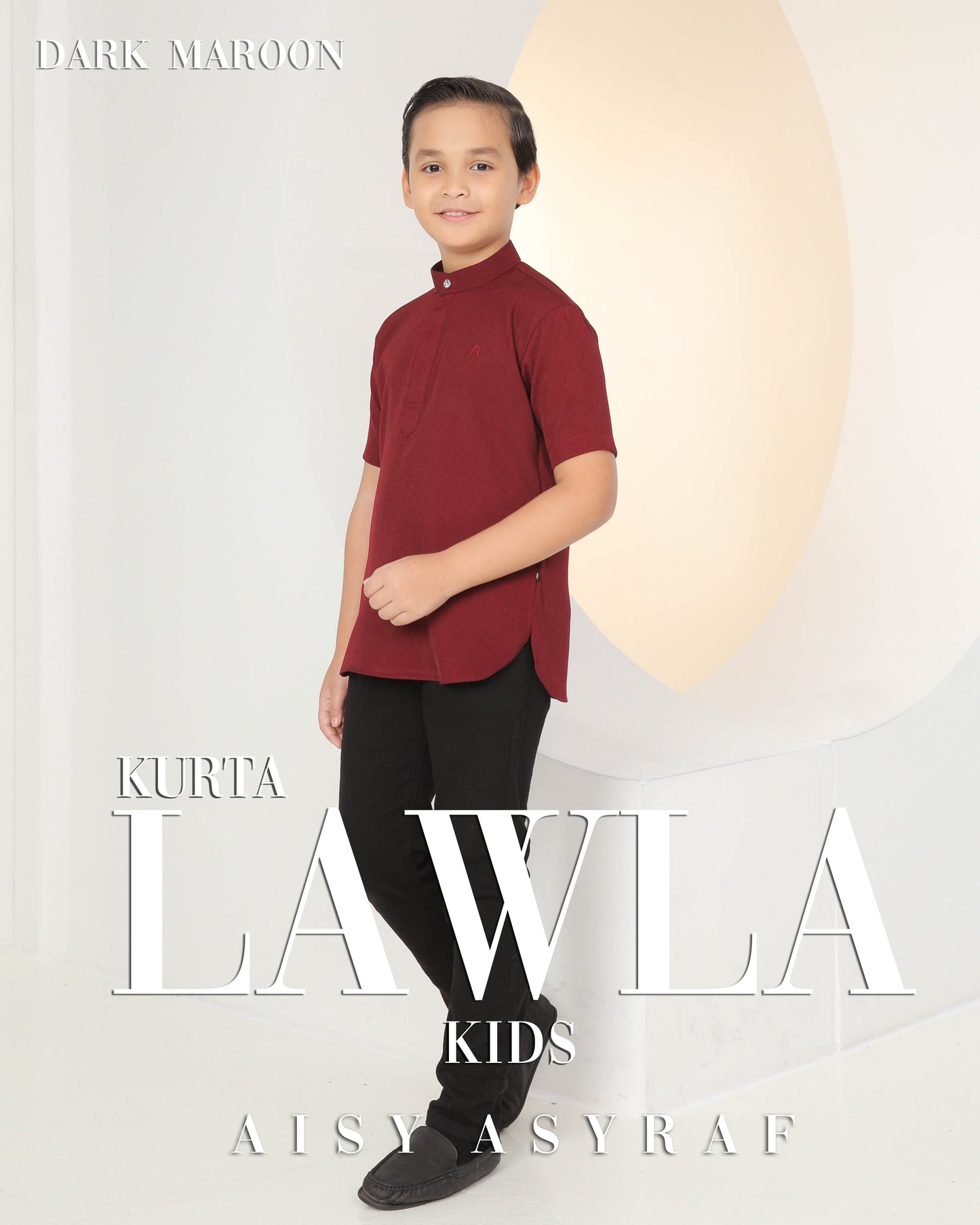 Kurta Lawla Kids - Dark Maroon