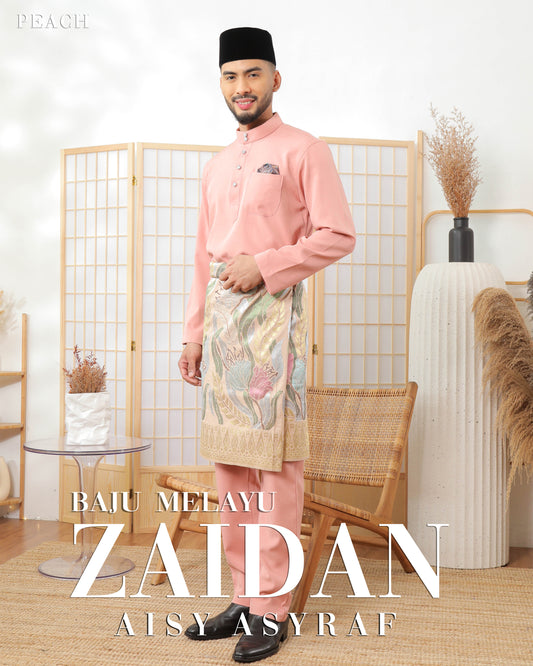 Baju Melayu Zaidan - Peach
