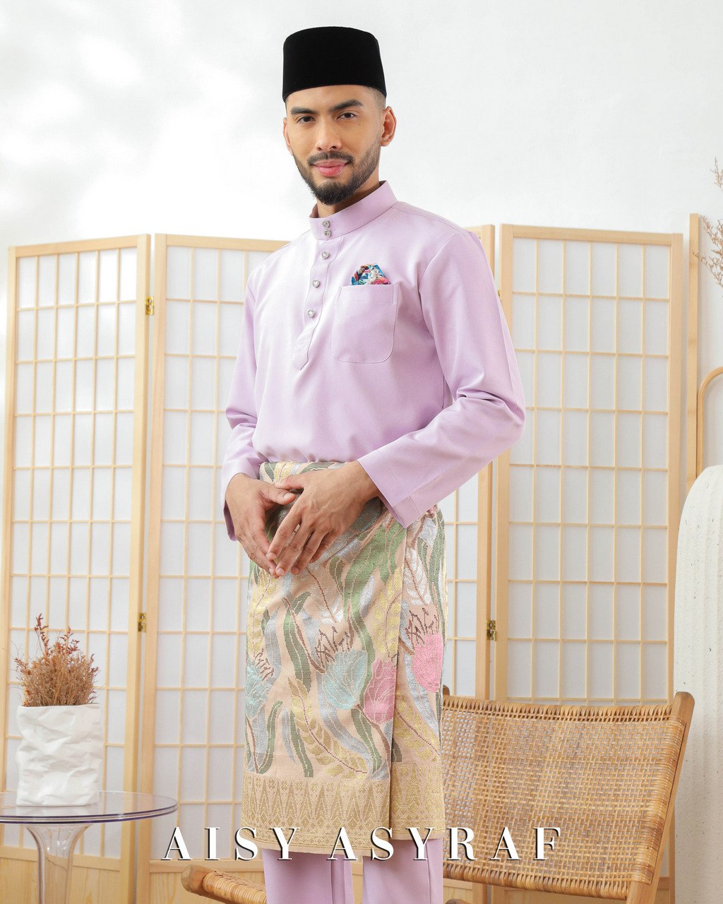 Baju Melayu Zaidan - Lilac Purple