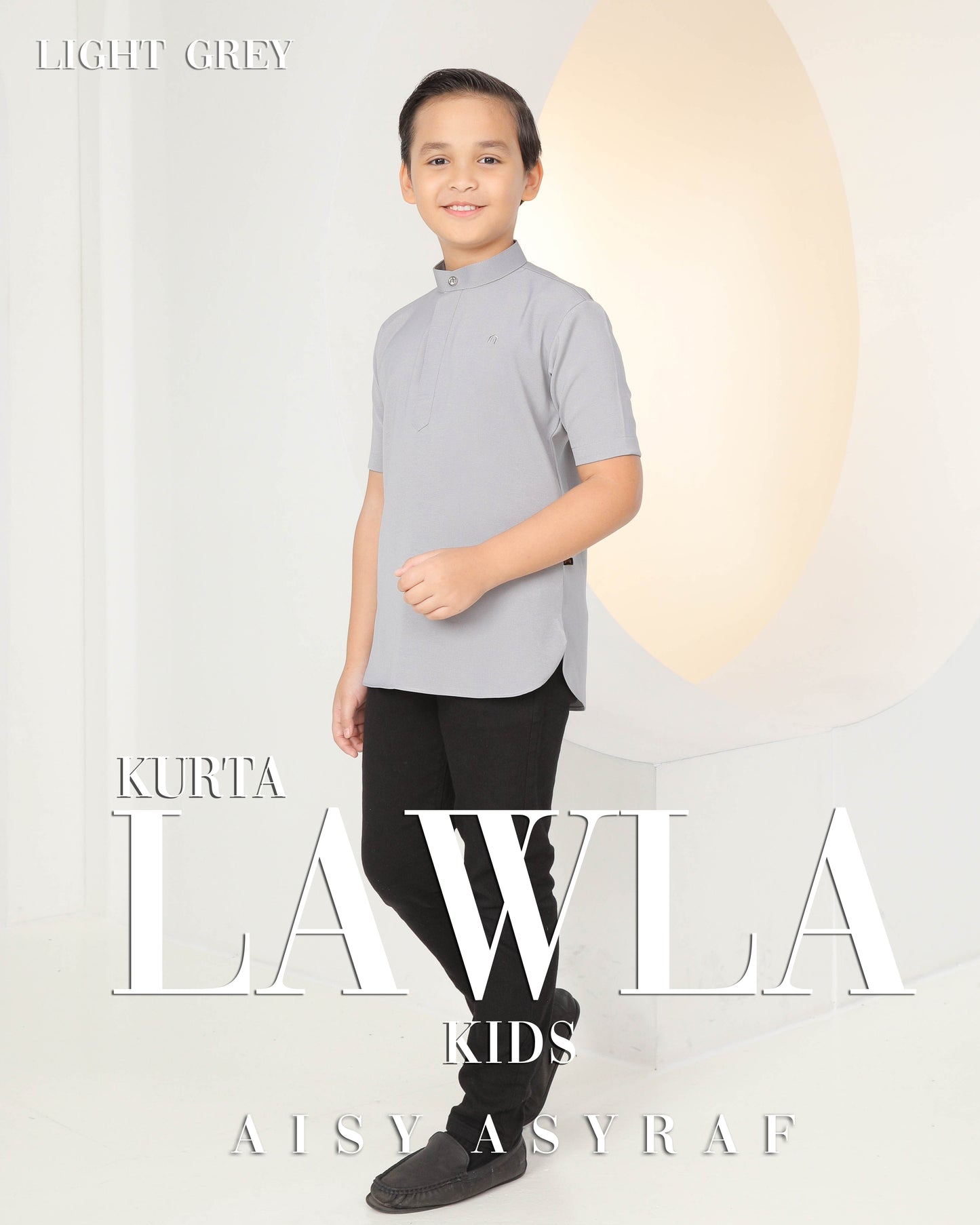 Kurta Lawla Kids - Light Grey