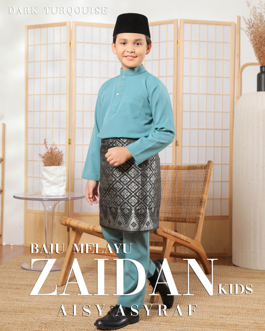 Baju Melayu Zaidan Kids - Dark Turqouise