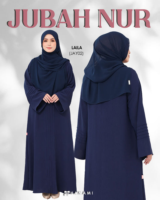 JUBAH NUR - NAVY BLUE (LAILA)