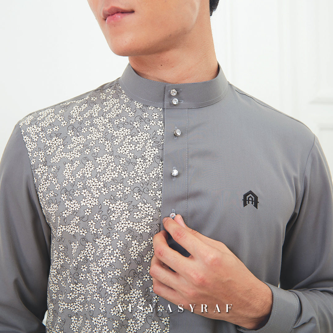 Kurta Nabeela - Kod 21 (Floral Dark Grey)