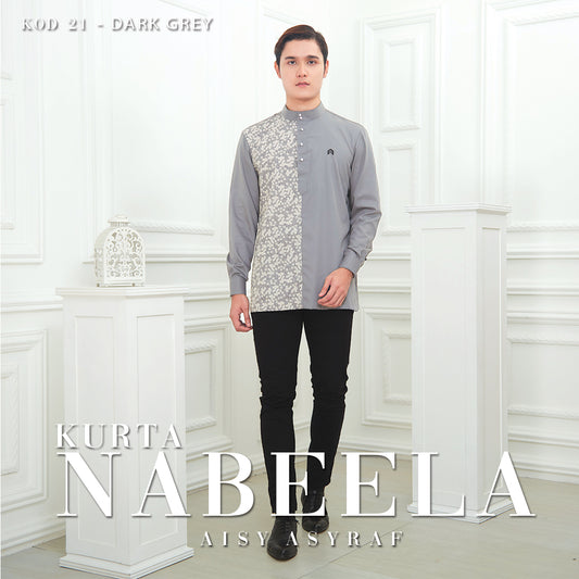 Kurta Nabeela - Kod 21 (Floral Dark Grey)