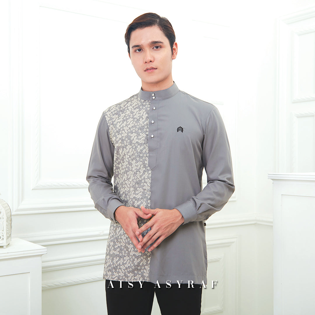 Kurta Nabeela - Kod 21 (Floral Dark Grey)