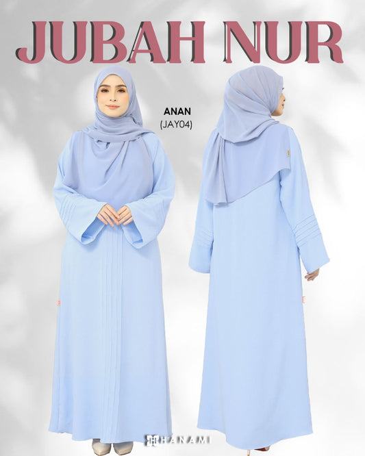 JUBAH NUR - BABY BLUE (ANAN)