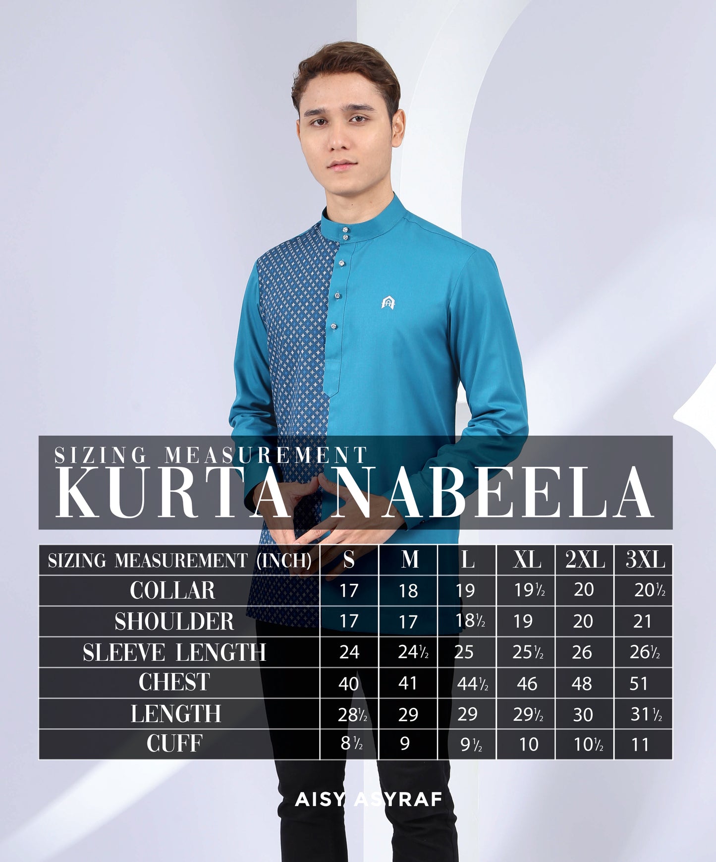 Kurta Nabeela - Kod 24 (Star Blue Turqouise)