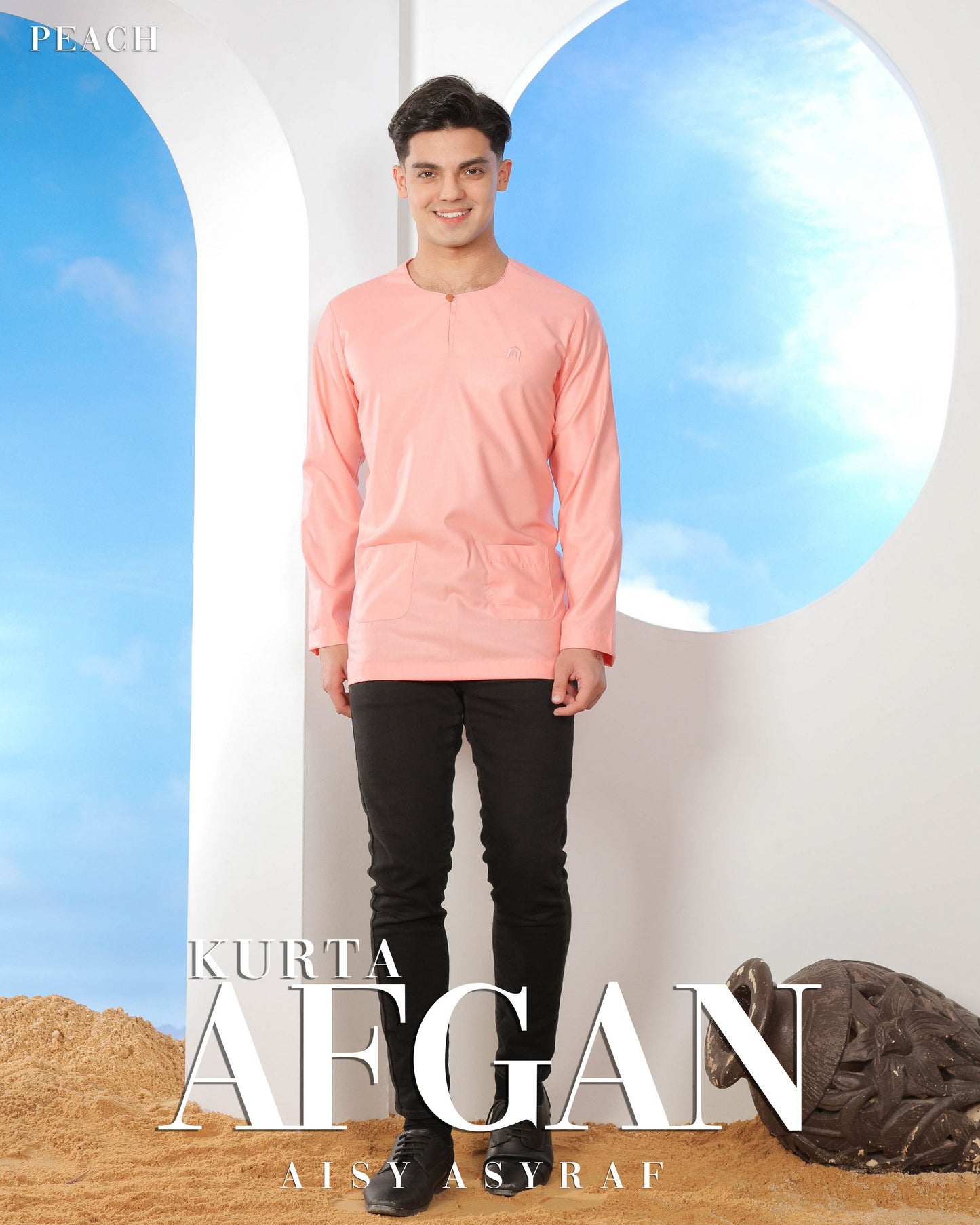 Kurta Afgan - Peach