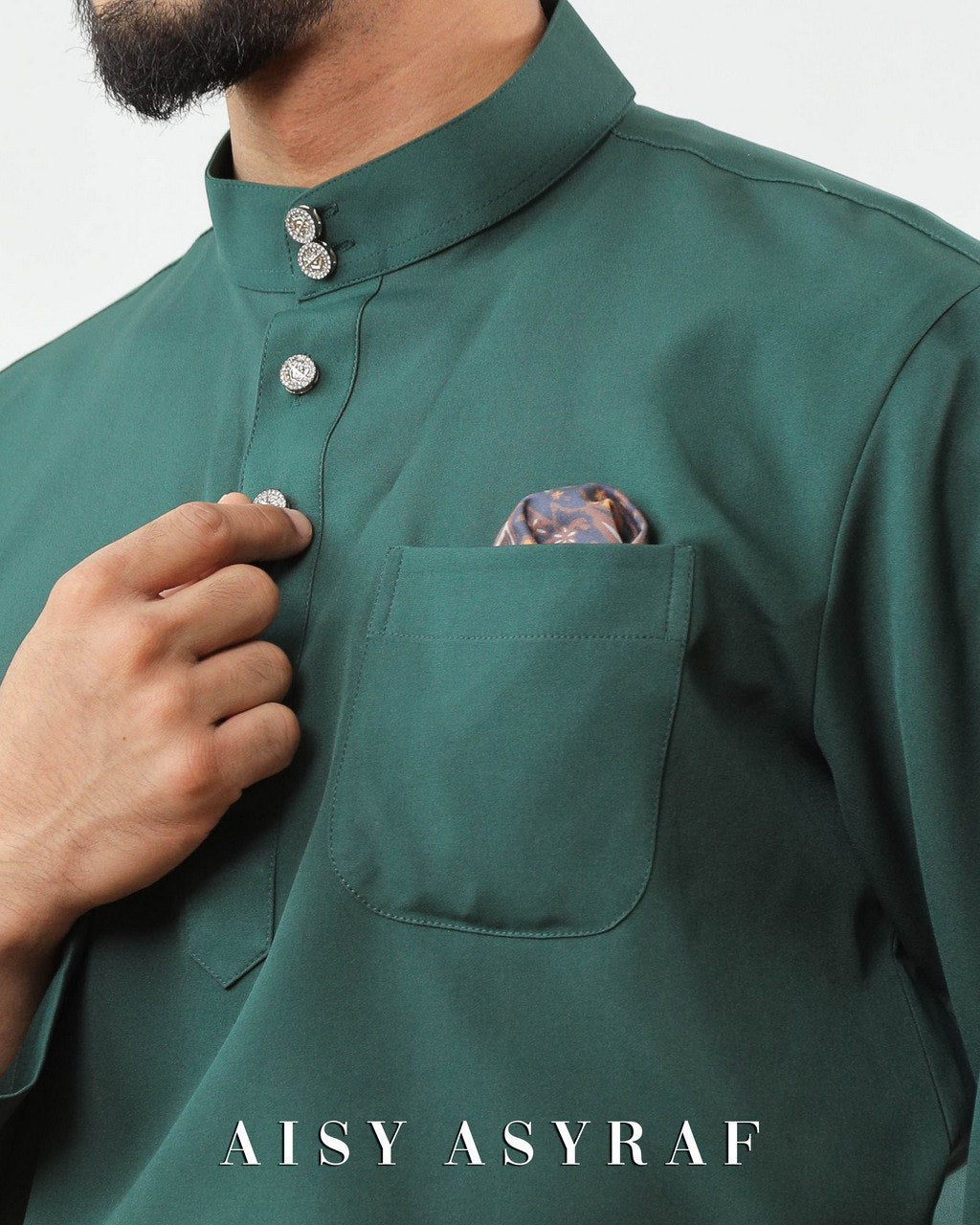 Baju Melayu Zaidan - Emerald Green
