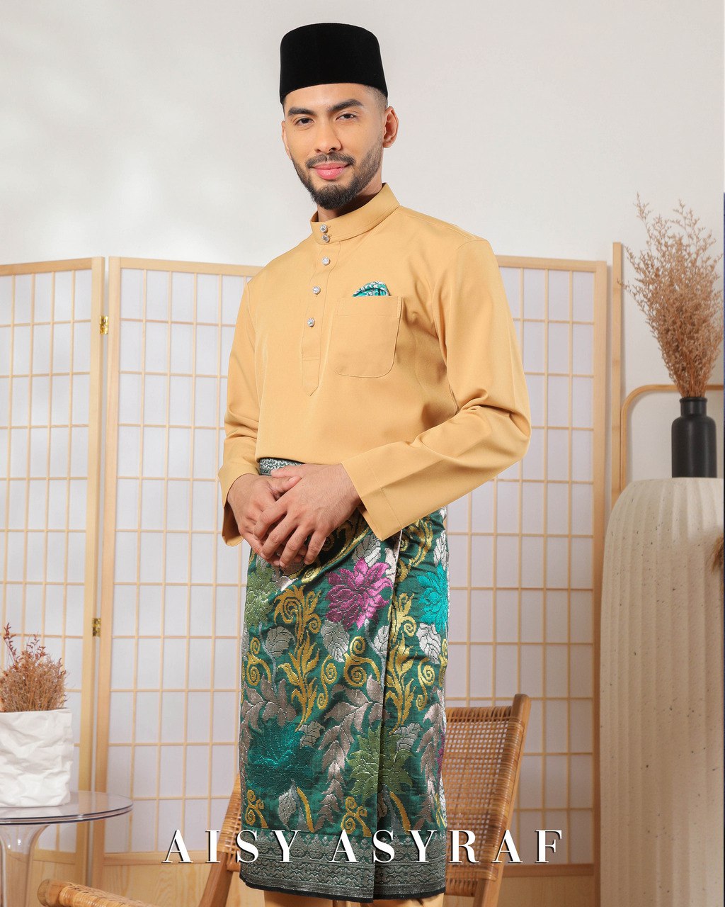 Baju Melayu Zaidan - Honey Mustard